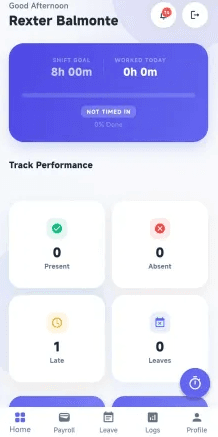 Screenshot of Mobile -Workforce Accountability Attendance App